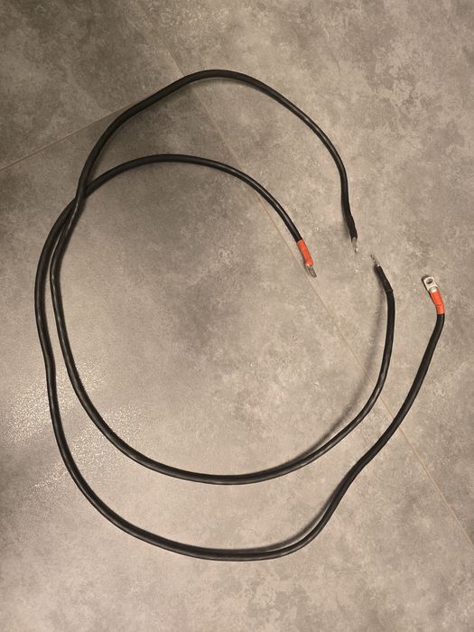 Кабелі перемички (пара) від аккумулятора до інвертора, ДЖБ, 150 см