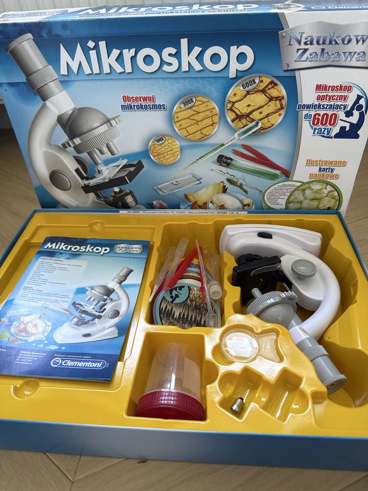 Mikroskop dla dzieci Clementoni. 600x. Super stan