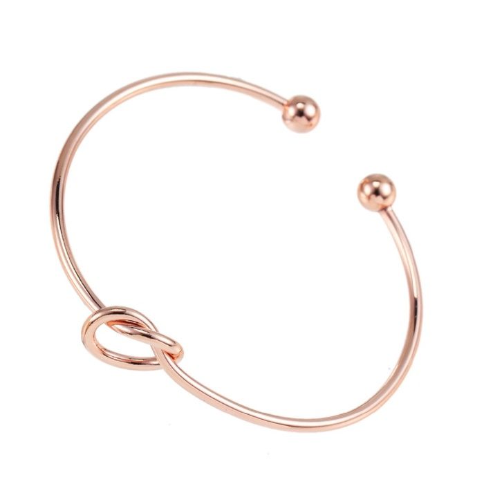 Pack 2 Pulseiras Nó Prateada, Dourada, Rosa Dourado - Portes incluídos