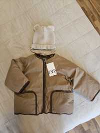 Куртка зима- осінь та тепла шапка zara 2-3роки 98см