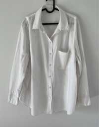 Koszula biała damska,bawełniana oversize H&M