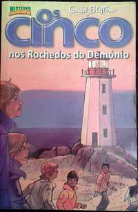 Enid Blyton. Os Cinco nos Rochedos do Demónio. Inclui portes