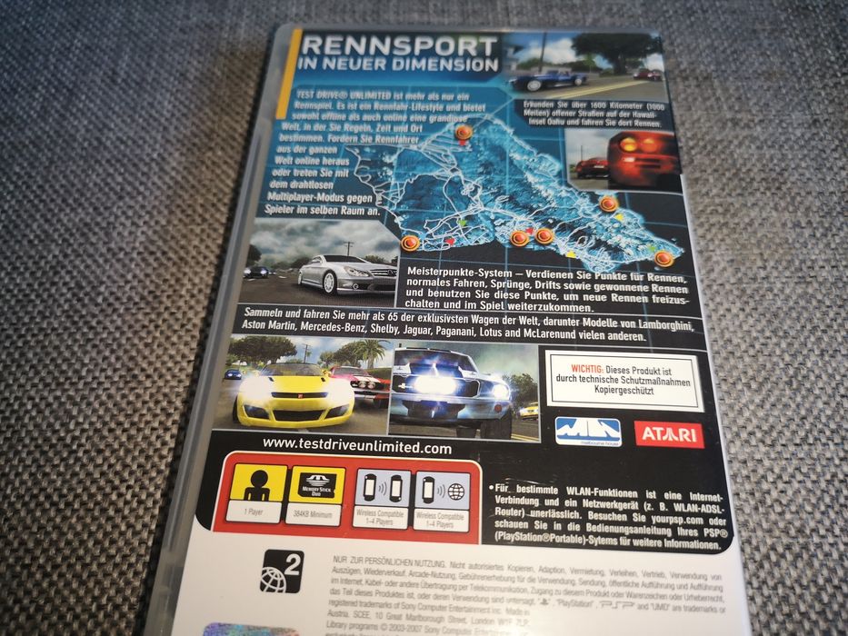 Test Drive Unlimited PSP gra ANG (wyd premierowe) stan BDB+