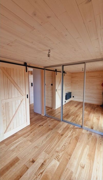 Domek mobilny całoroczny 10m x 4,5m Nowoczesna stodoła  Antresola