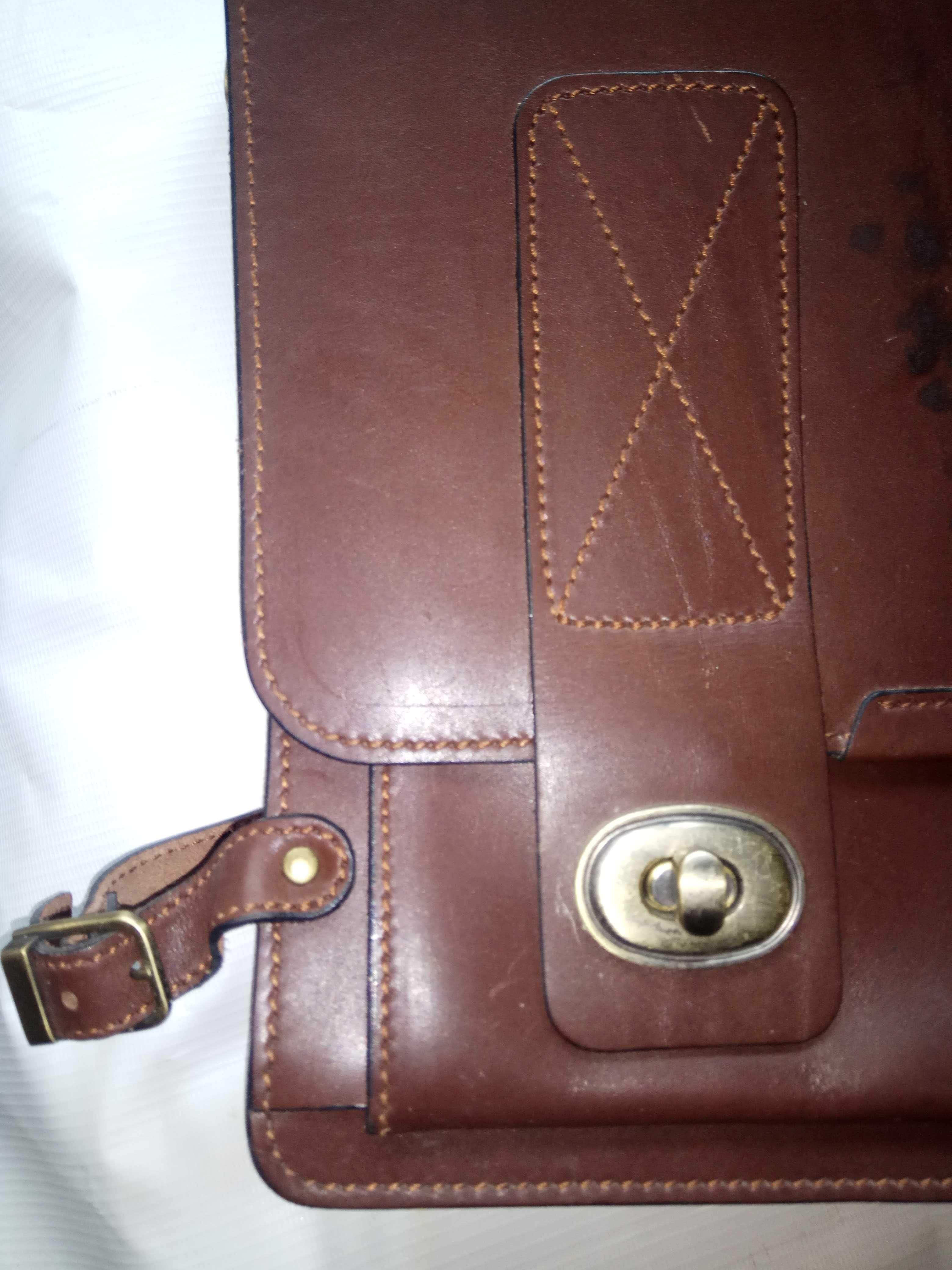 сумка мужская портфель через плечо кожа Sachet 40х33х14