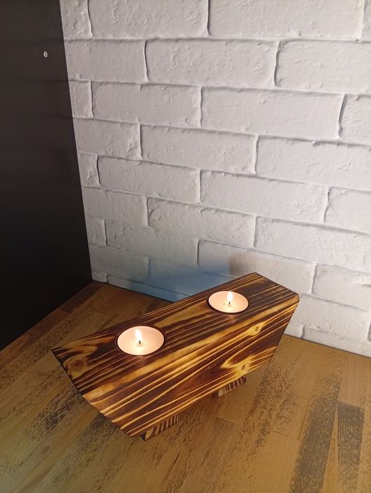 Świeczniki drewniane tealight