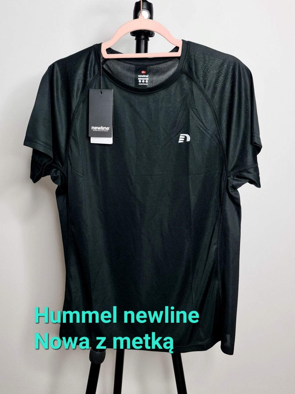 Hummel newline czarna damska koszulka funkcyjna treningowa XL