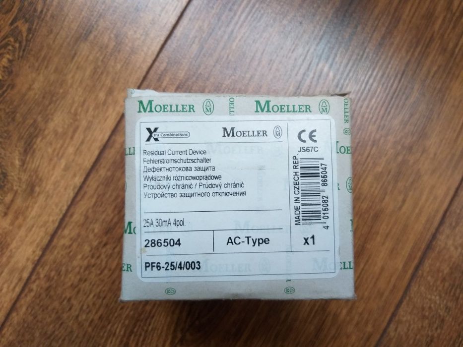 Пристрій захисного вимикання (УЗО) Moeller (Eaton) PF6, 25А, реле