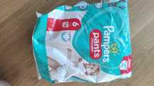 () Pieluchomajtki Pampers Pants r.6 15+kg, 12 szt, otwarte opakowanie