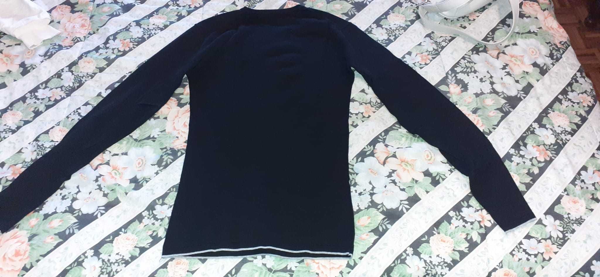Camisola fina Slim Fit Preto- Massimo dutti