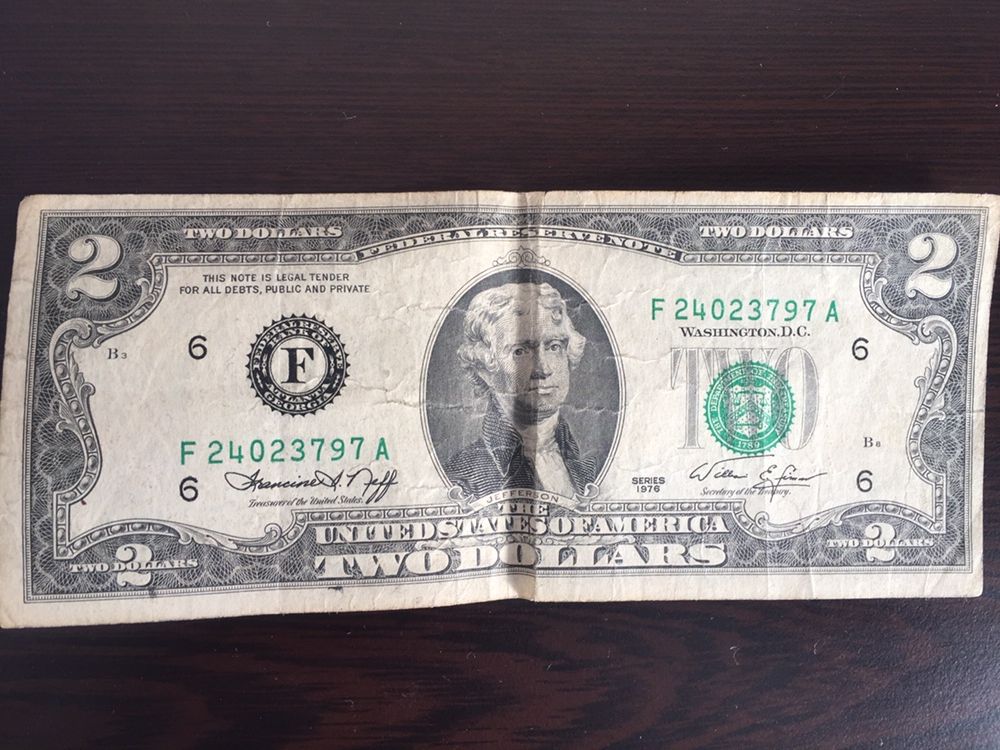 Ювілейні банкноти номіналом 2 долари (1976)