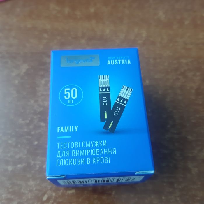 Тест смужки для глюкометра longevita family