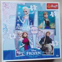 Puzzle 4w1 Frozen kraina lodu