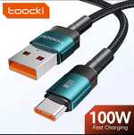 Кабель для зарядки Toocki USB Type C 100W