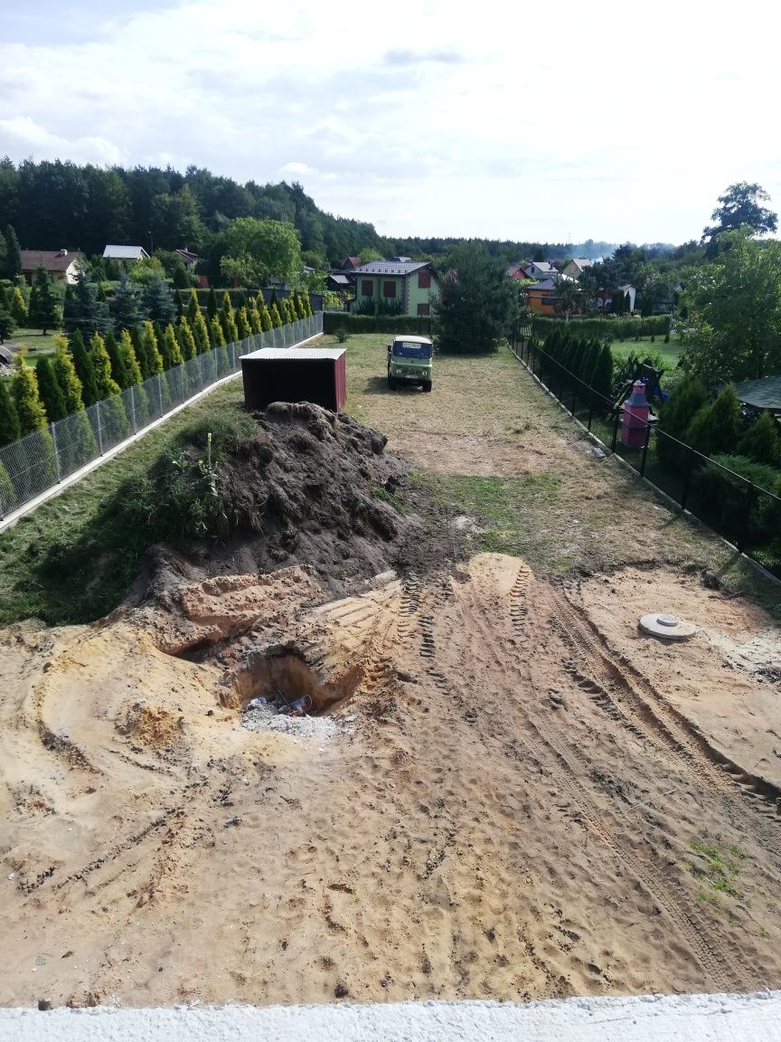 Usługi glebogryzarka separacyjna wyrównywanie terenu trawnik niwelacja