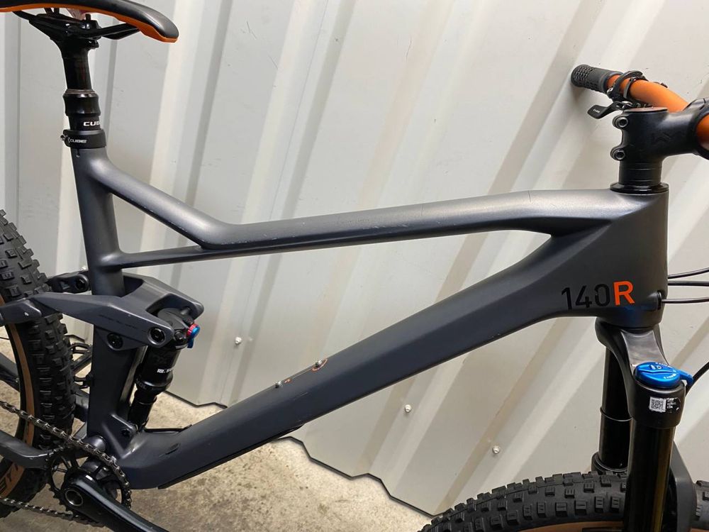 Карбоновий двухпідвіс L 140мм 27.5 Cube Stereo Race 2022 FOX 34
