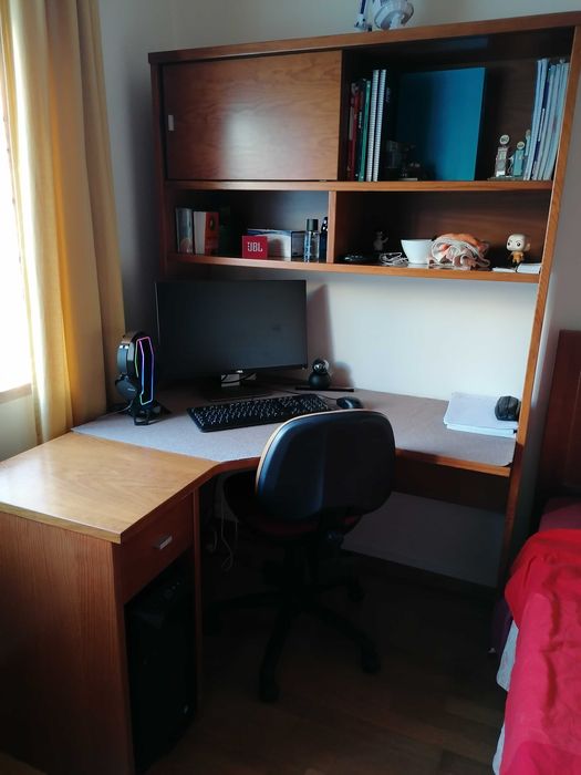 Mobilia Completa Quarto Solteiro em Cerejeira