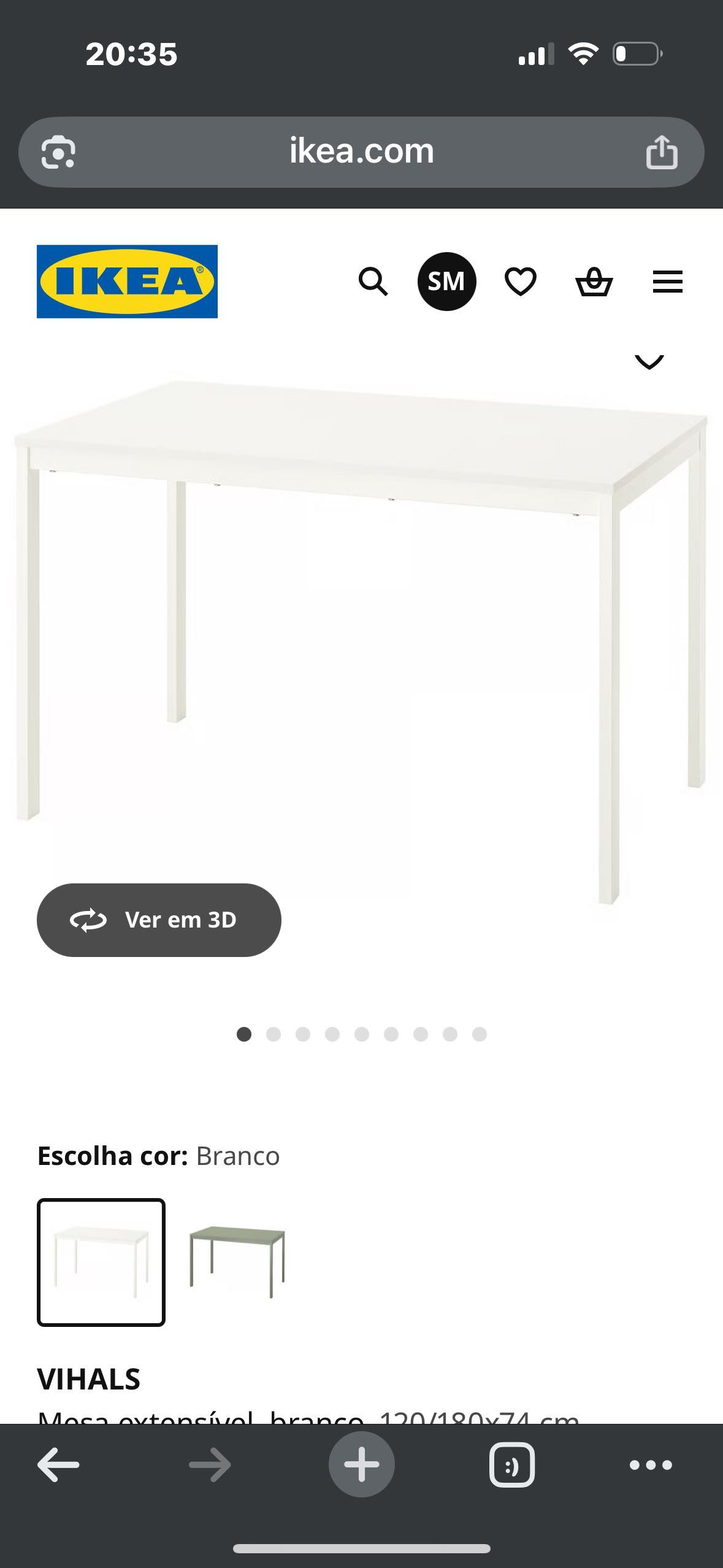 Mesa extensível ikea