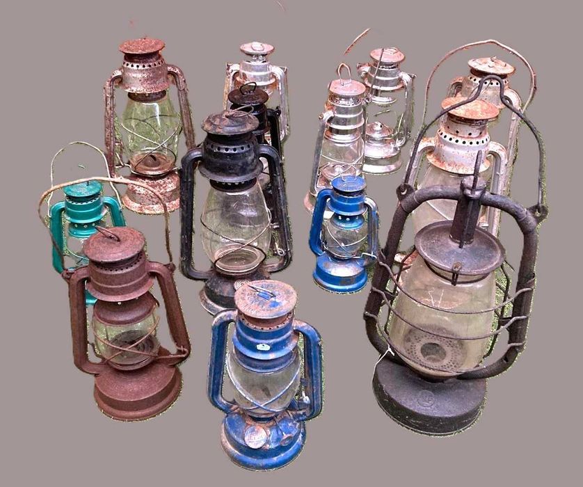 Lanternas antigas a petroleo