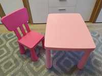 Ikea Mammut stolik krzesełko różowe dla dziewczynki