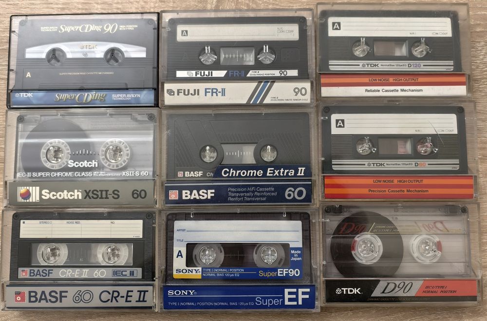 Аудіокасети TDK Maxell Denon Sony Basf Universum