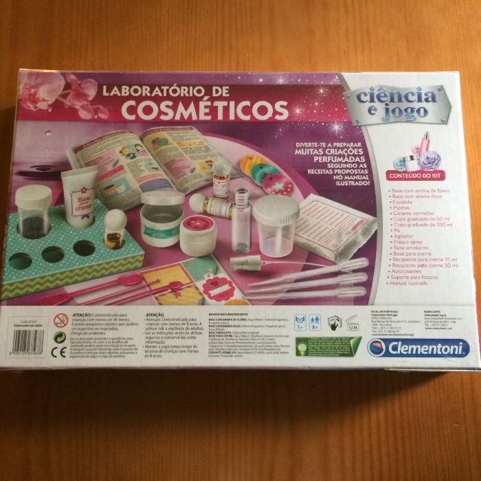 Laboratório de cosméticos da Clementoni (embalagem fechada) + 8 anos