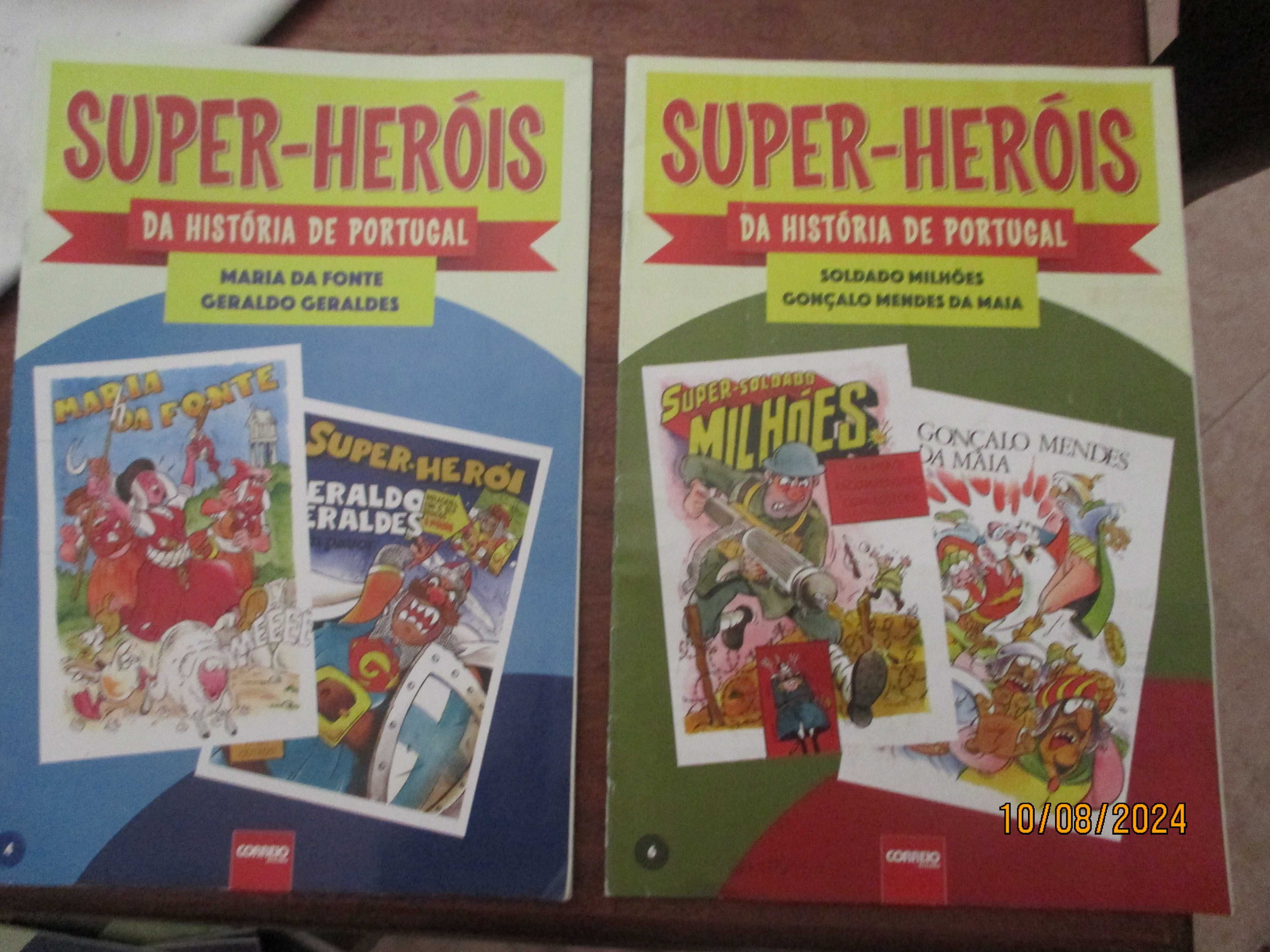 9 peq. livros banda desenhada  - Super heróis da história de Portugal