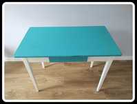 Stolik biurko z szufladką 99 cm x 55 cm stół PRL