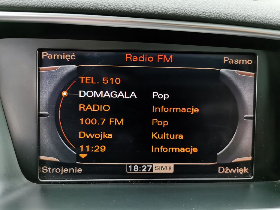 Polskie menu Audi A3 A4 A5 A6 A7 A8 Q5 Q7 MMI 2G 3G MIB II MIB2 MH2P