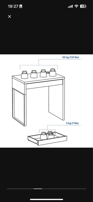 Mesa Secretária Ikea