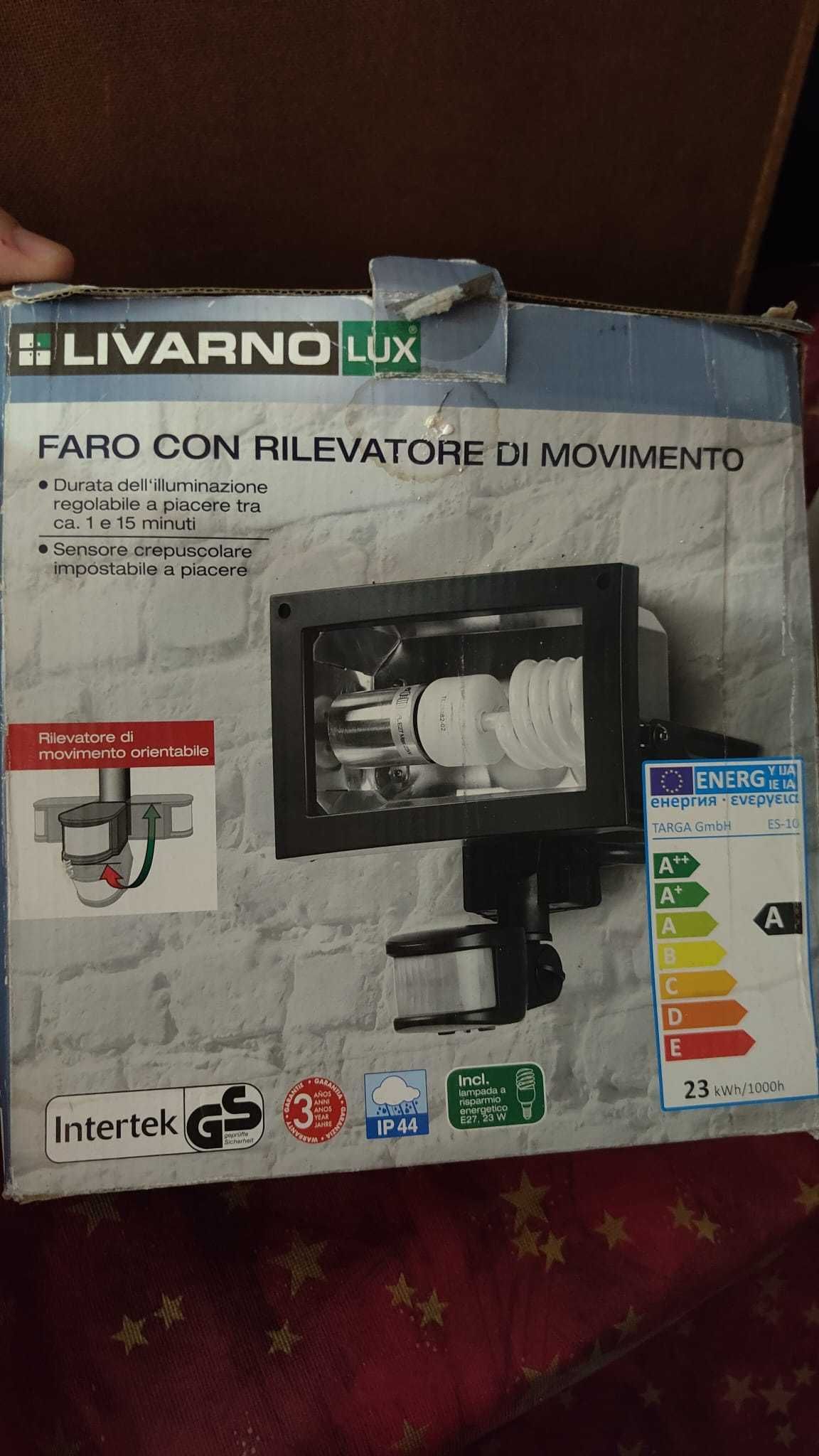 Farol com detetor de movimento Livarno