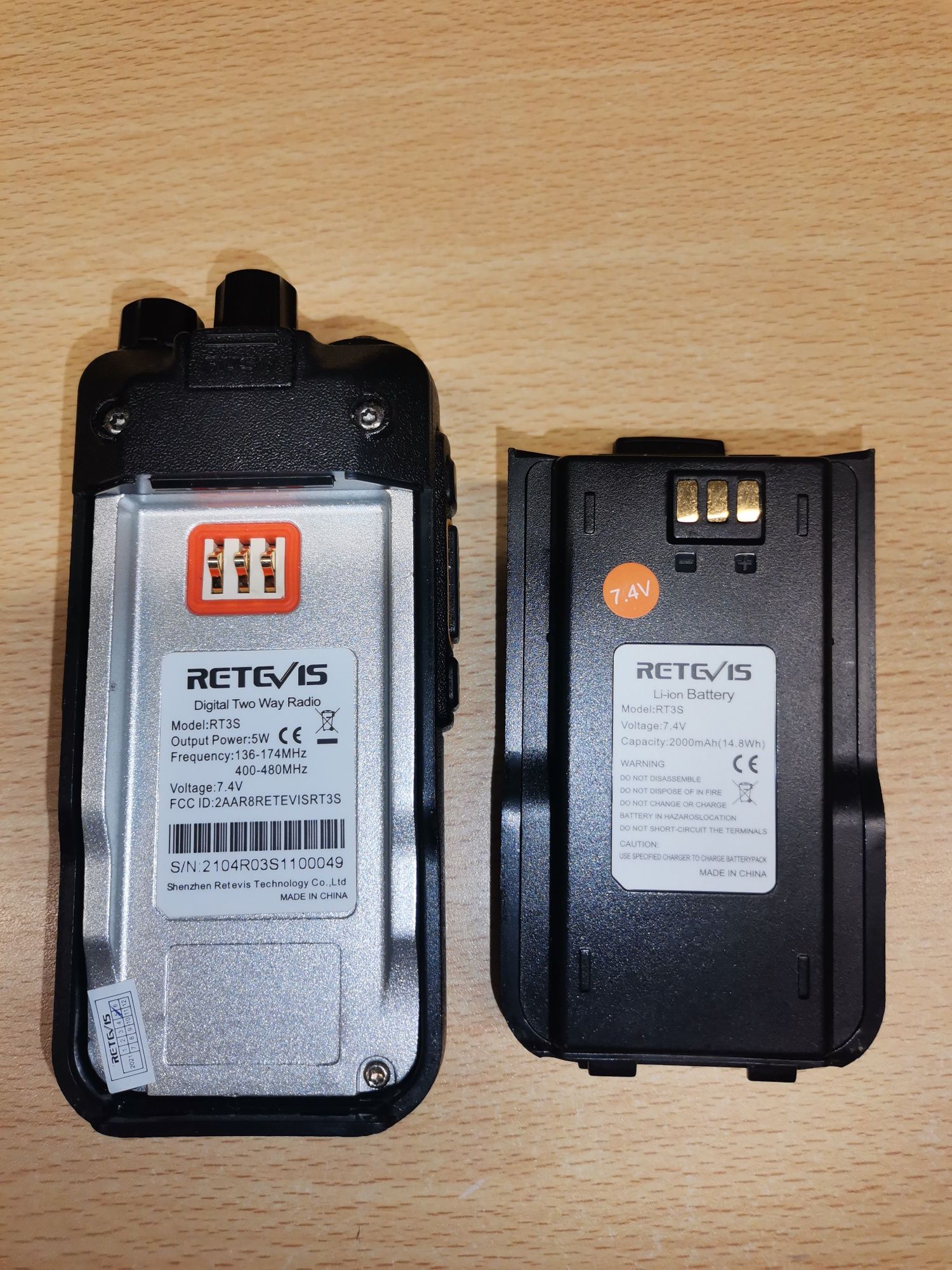 Radio portátil dmr digital/analógico retevis rt3s
