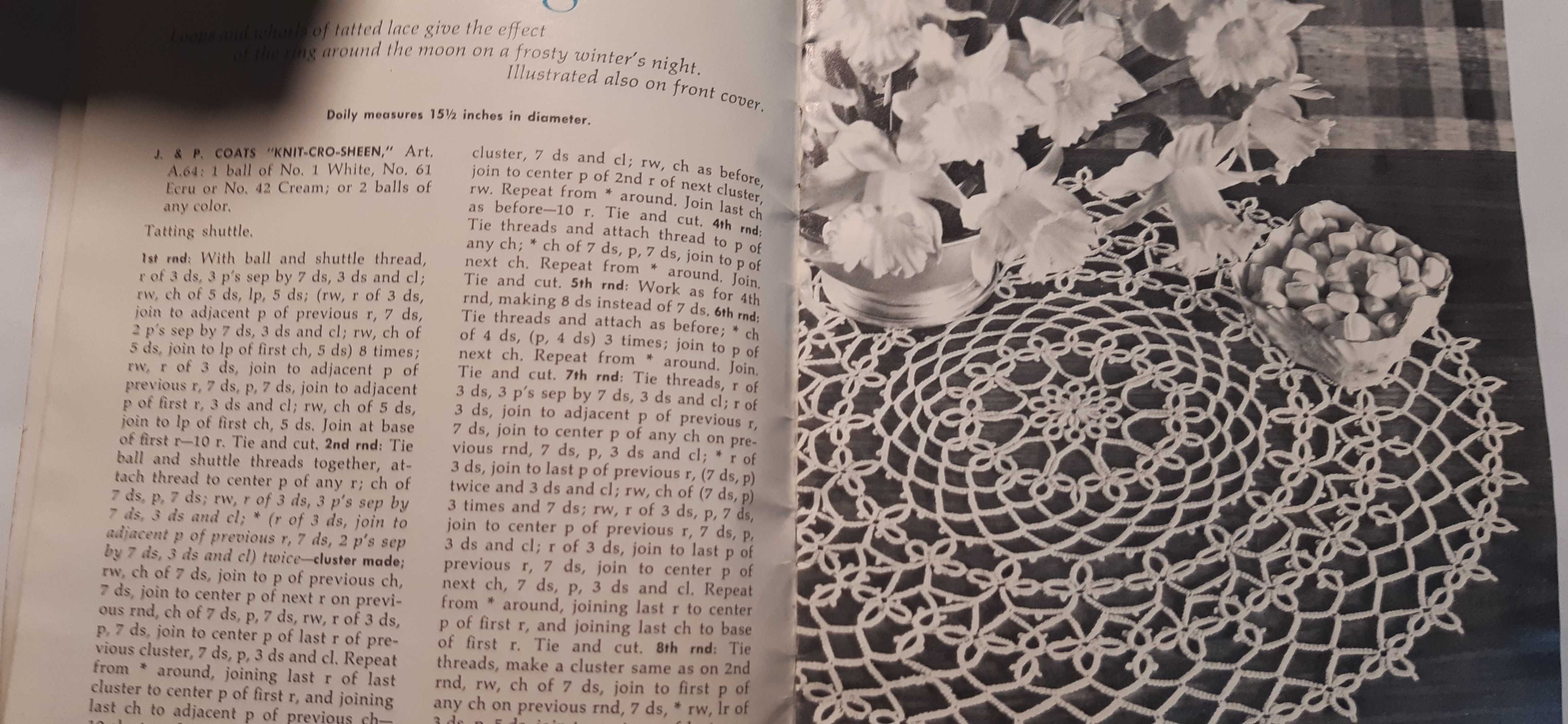 stara gazeta czasopismo Vintage 1960s Serwetki Wzory nr 197