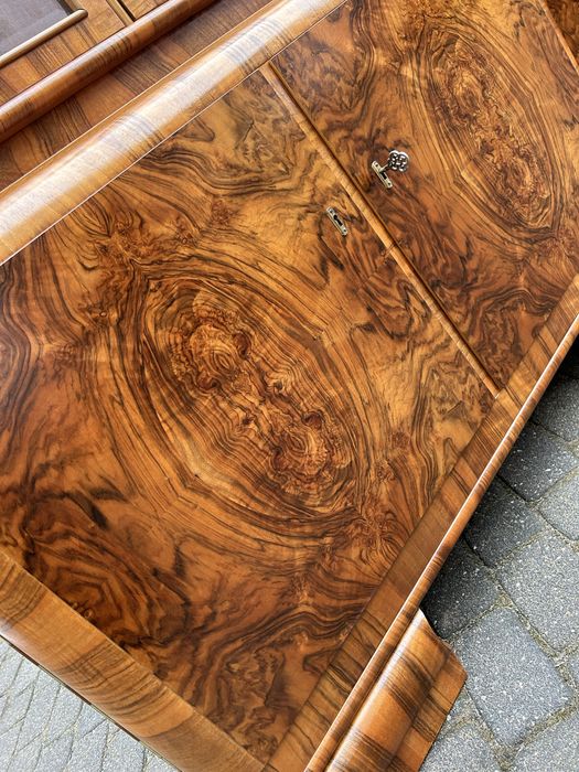 Antyczna Komoda Art Deco Kredens Witryna Biblioteka Antyk Po Renowacji