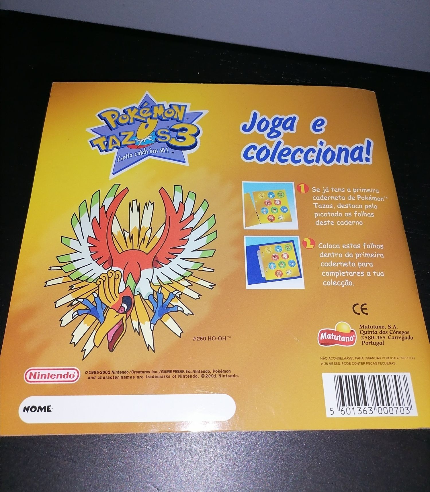 Cadernetas "Pokemon Tazos 2/3"