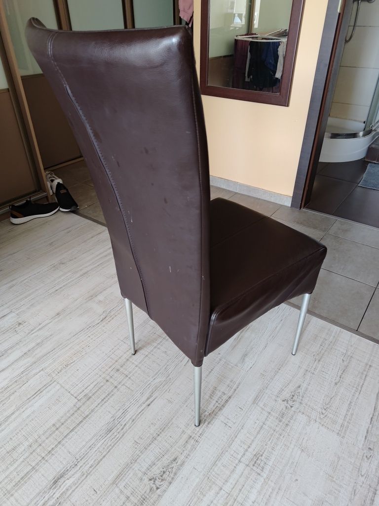 2x krzesło z eko skóry