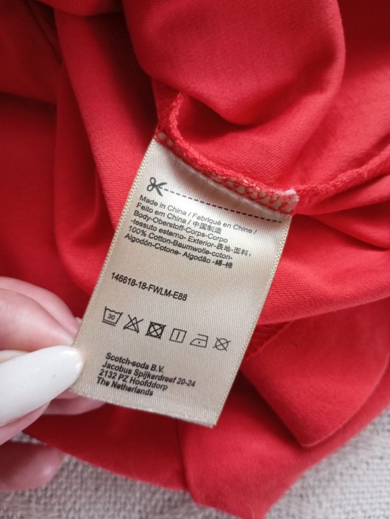 SCOTCH&SODA elegancka markowa prosta czerwona sukienka M 100% bawełna