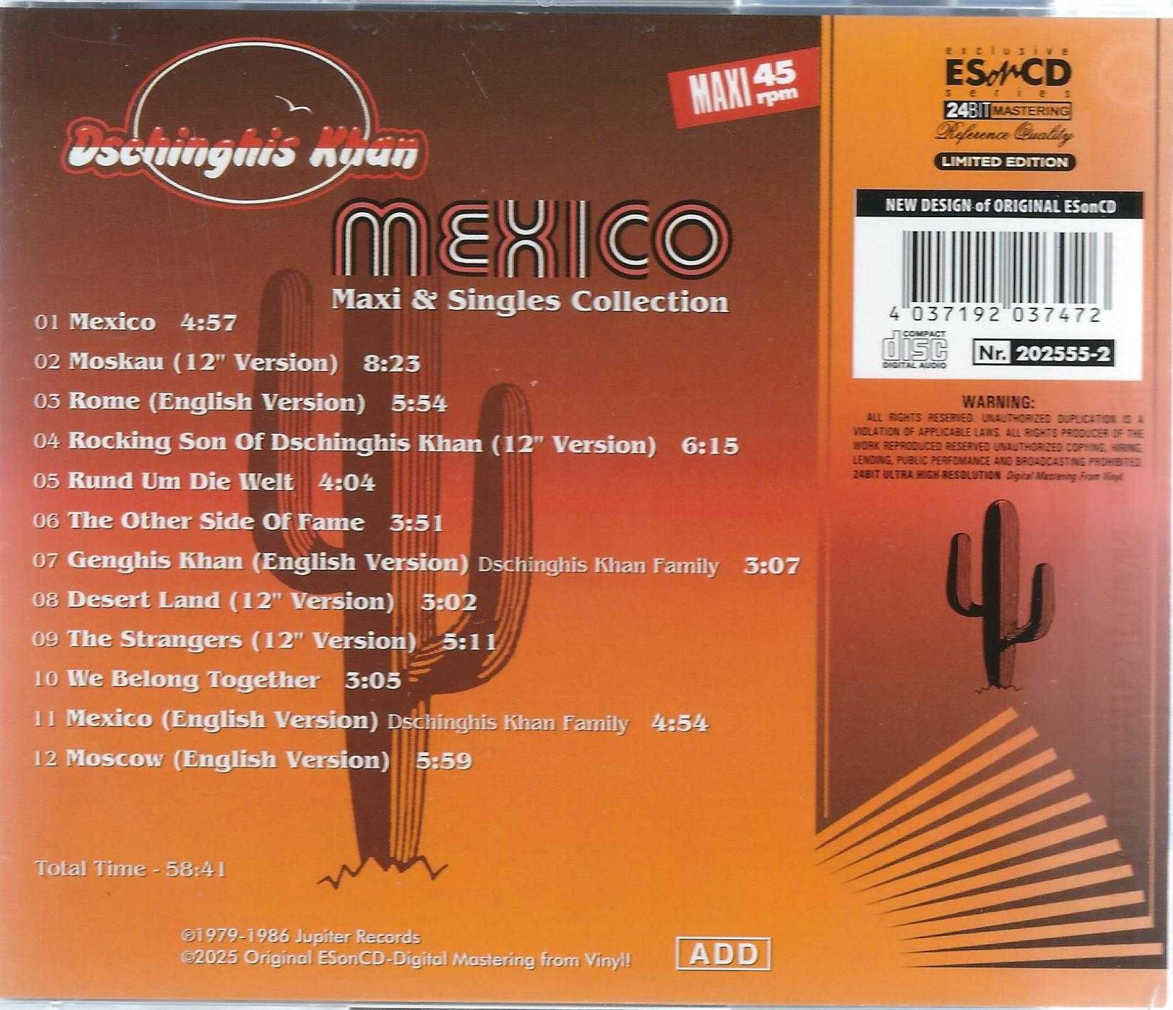 CD Dschinghis Khan - Mexico (Maxi & Singles Collection) (2025) (ESonCD