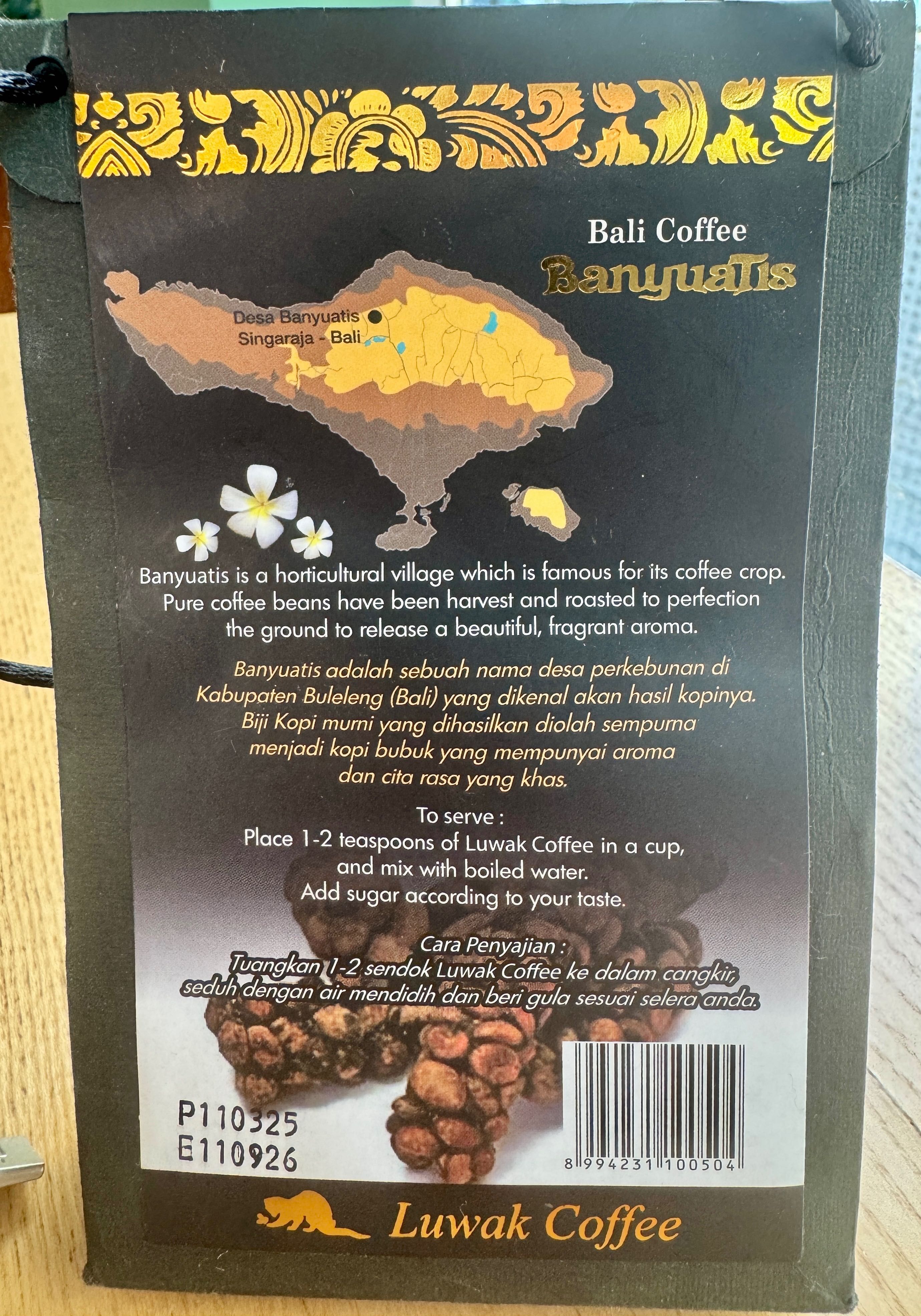 Kopi Luwak z Bali 50g – Premium kawa z dzikiego luwaka, 100% arabika