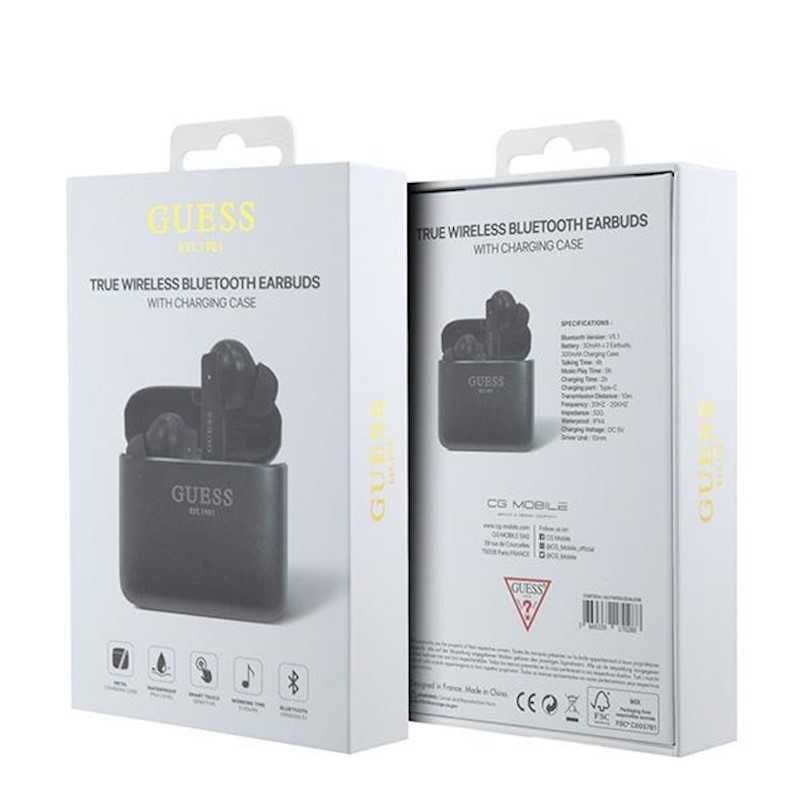 Guess słuchawki Bluetooth GUTWSSU20ALEGK TWS + stacja dokująca Printed