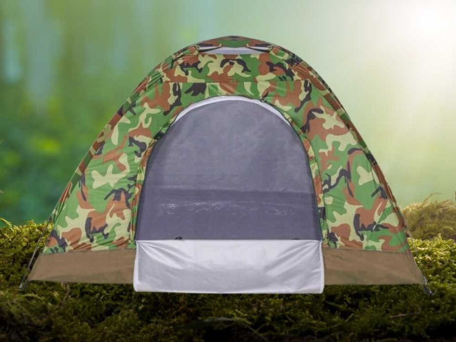 Namiot Turystyczny Kempingowy Wodoodporny z Moskitierą 3 Osobowy Moro