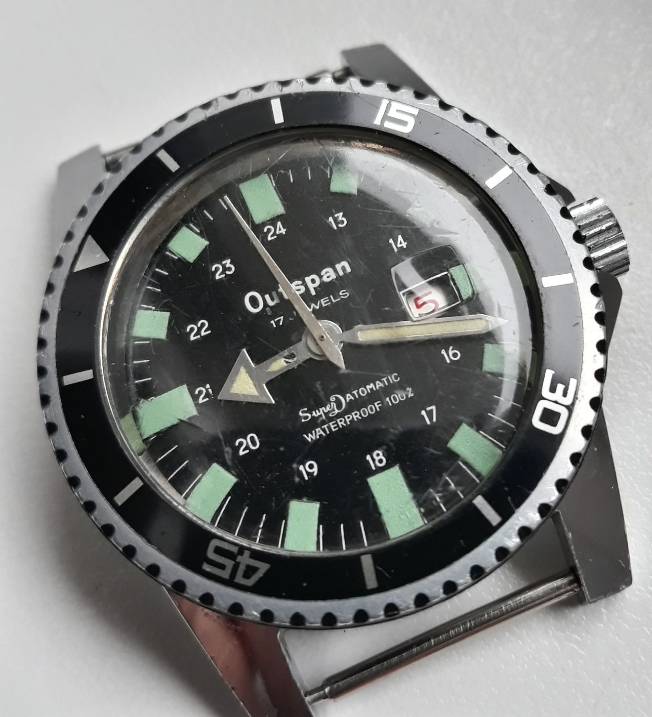 Zegarek męski OUTSPAN ,MORTIMA Vintage Diver Superdatomatic 17 jewels