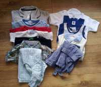 Ubranka dla chłopca r. 68 marynarka, koszula, koszulki, body i spodnie