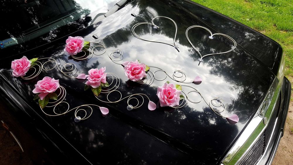Dekoracja samochodu ozdoby na auto do ślubu SERCA