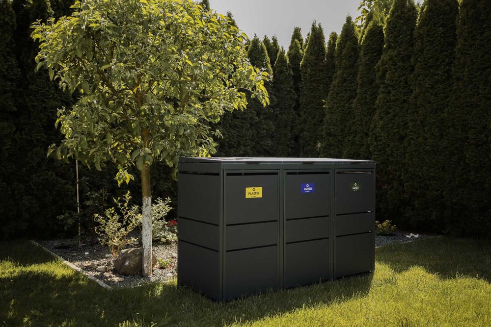 Zabudowa na kosze Top Box Obudowy koszy Osłony koszy 3x240L Premium