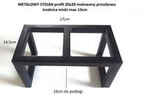 Metalowy stojak na miski dla kotka, królika lub małego pieska