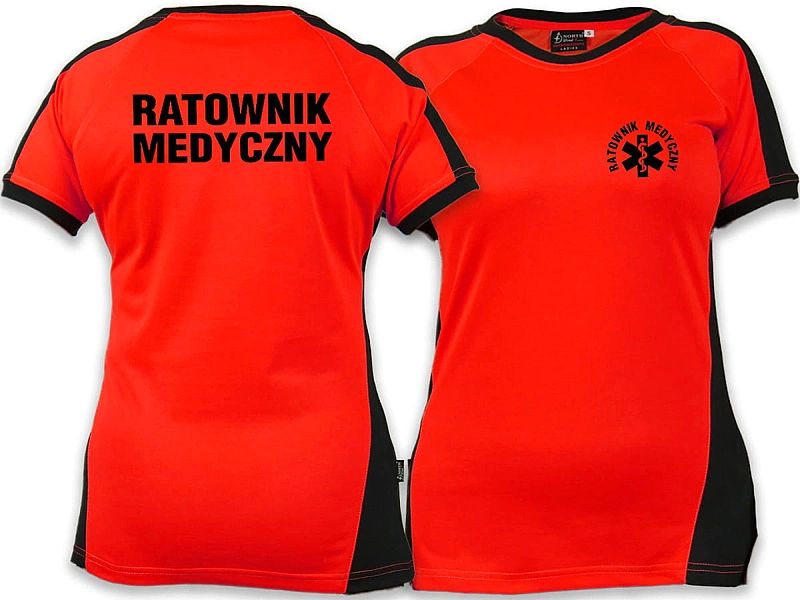 Koszulka ratownicza FLUO damska FUNKCYJNA (XS)