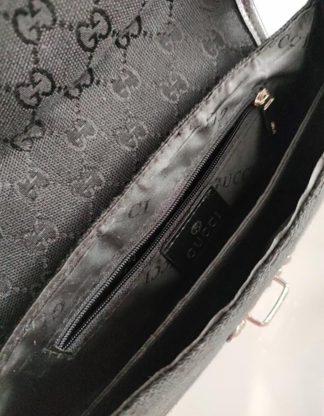 Сумка Gucci monogram  black  монограмна