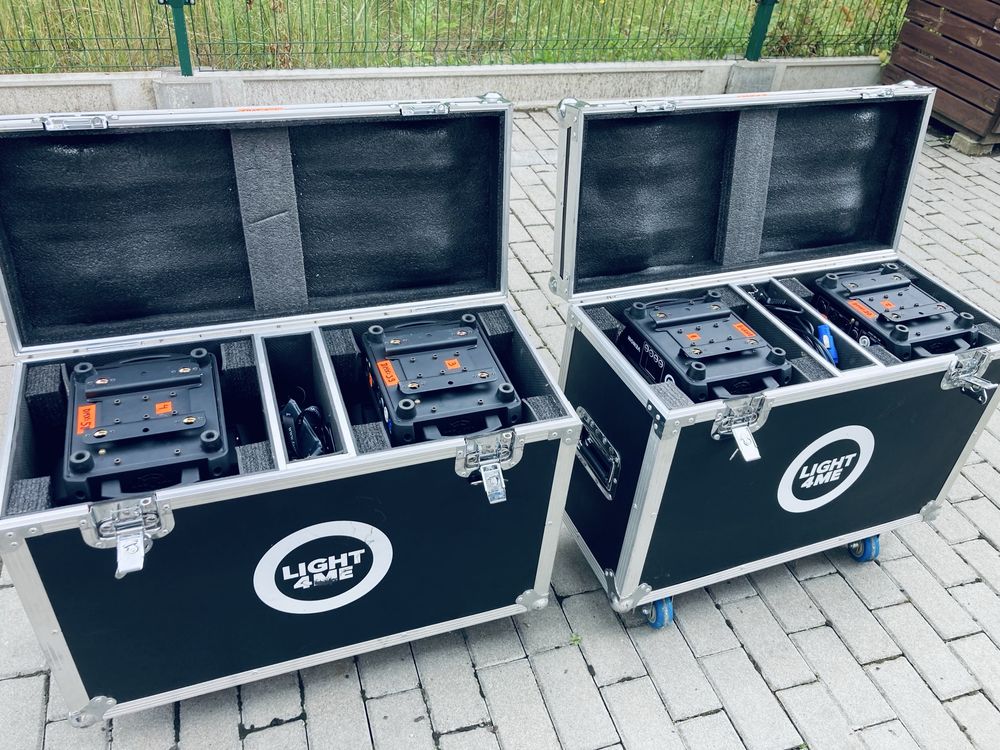 Zestaw głowic ruchomych 4x Light4Me VENOM Ring LED Spot 150W + case