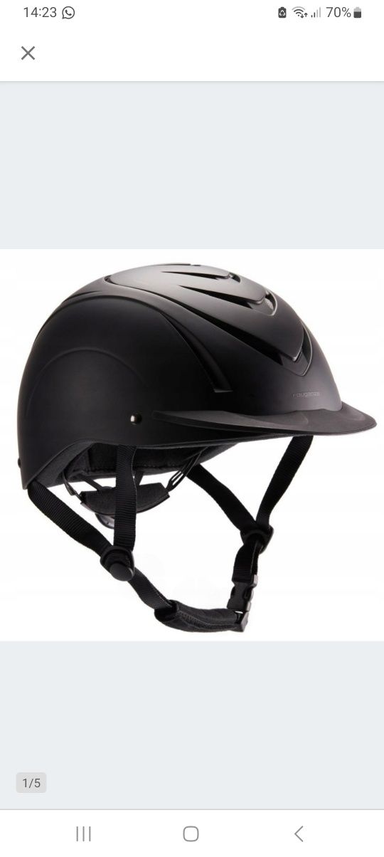Kask jeździecki do jazdy konnej toczek Decathlon Fouganza